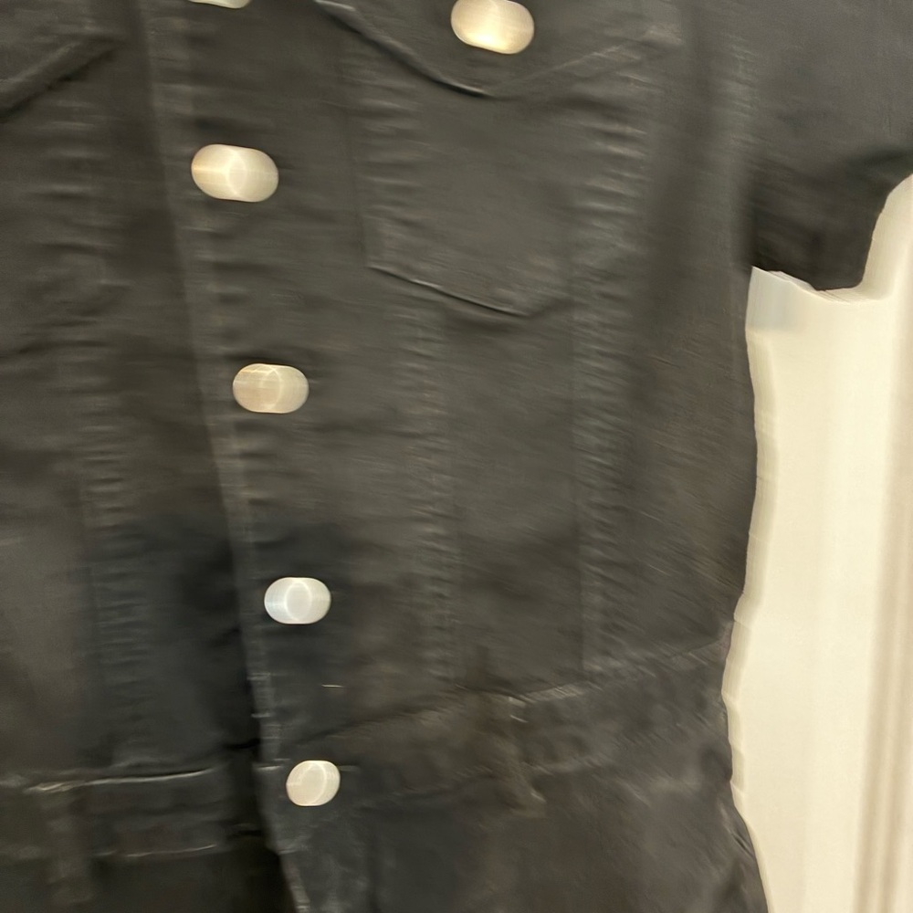 NWOT! SHEIN Black Short Sleeve Denim Romper - Picture 7 of 8